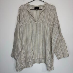 Eskandar Striped Linen Tunic 0